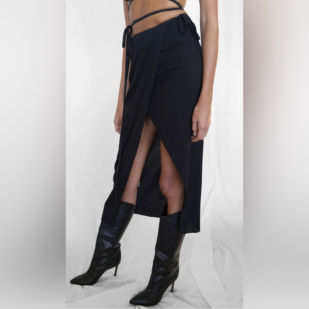 Down the Ribbit Hole Wrap Skirt